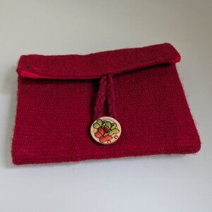Centinela Traditional Arts Wool Wallet – Red, New Without Tags, 4.5"x6"